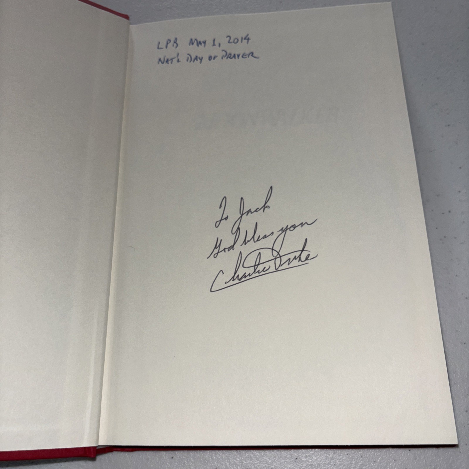 Moon Walker Signed Charlie Duke Space Astronaut Hardcover Autograph Signed Book