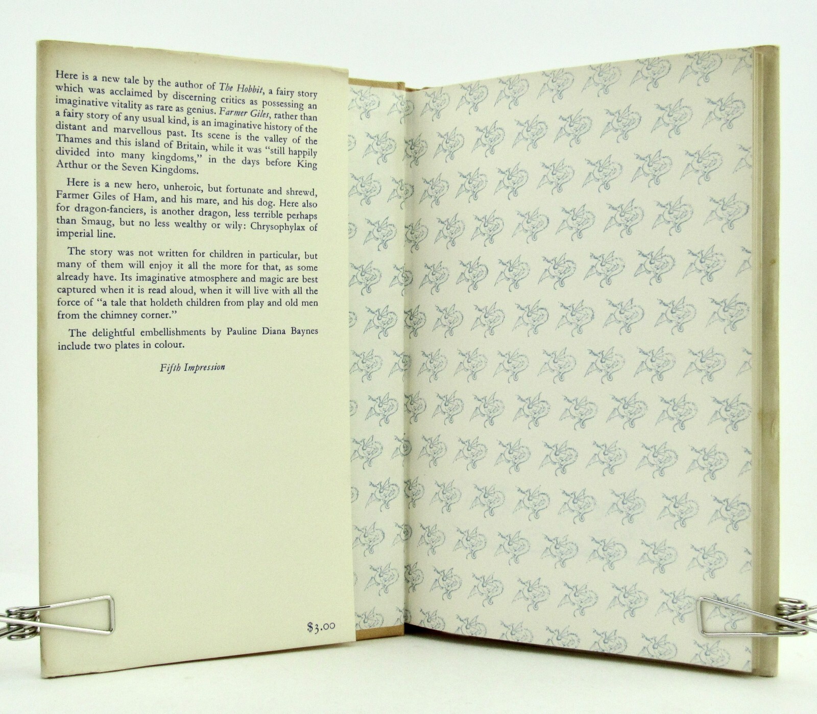 FARMER GILES OF HAM by J.R.R. Tolkien & Pauline Baynes 1966 5th printing HBDJ VG