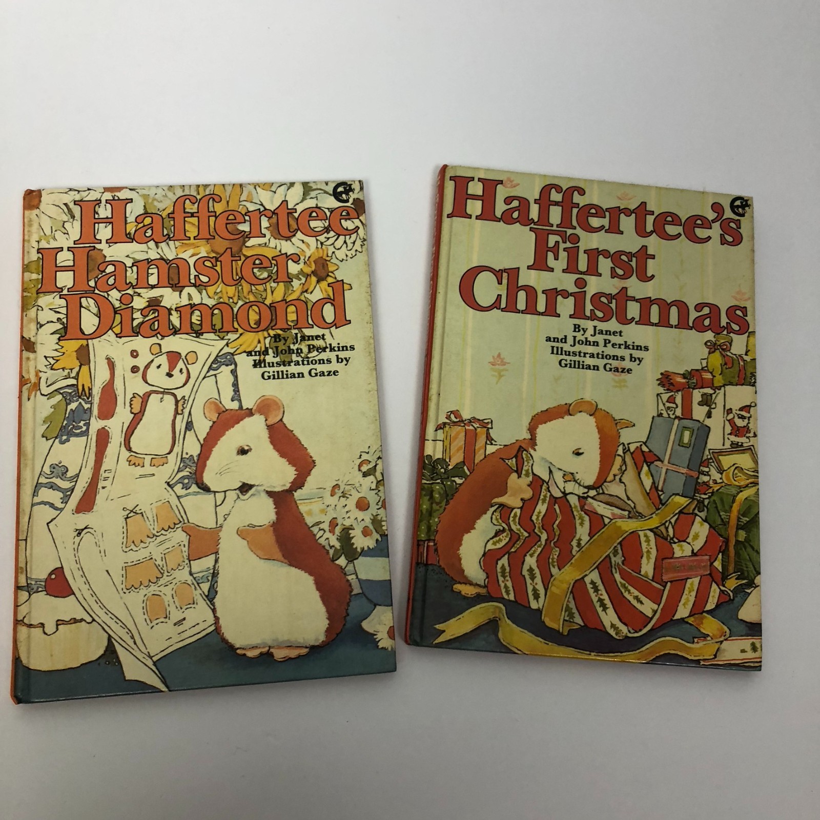 Lot 2 VTG Haffertee Books Children Hardcover 1970s Hamster Diamond 1st Christmas