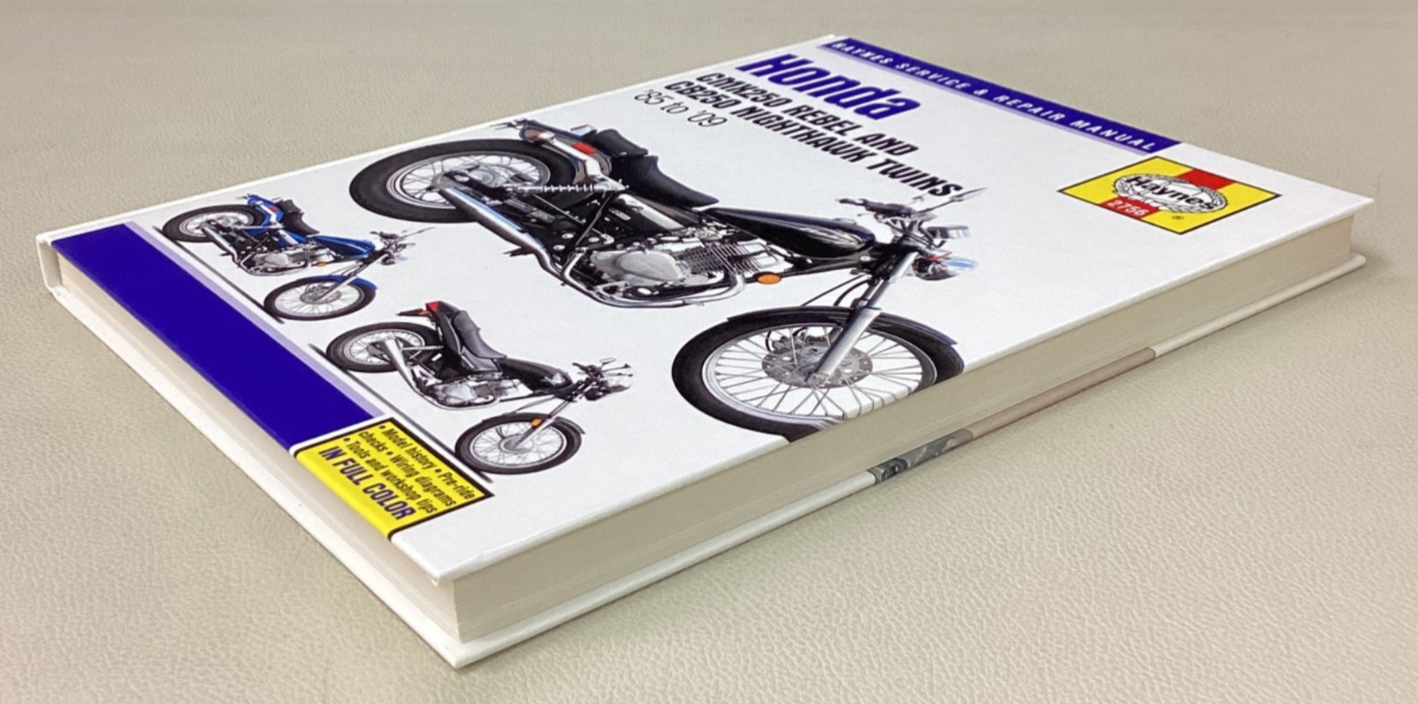 HONDA CMX250 REBEL & CB250 NIGHTHAWK TWINS ’85-’09 Repair Manual – VERY GOOD
