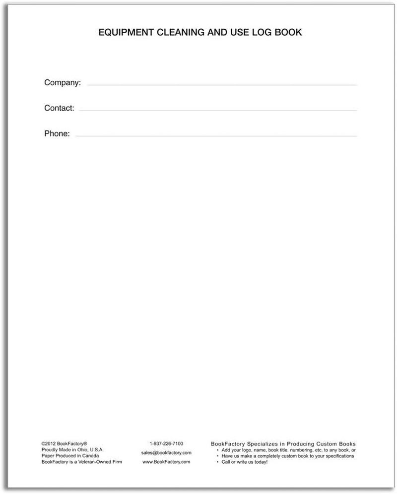 Maintenance Log Book – 120 Pages, 8” x 10”, Red Imitation Leather Cover, Se…