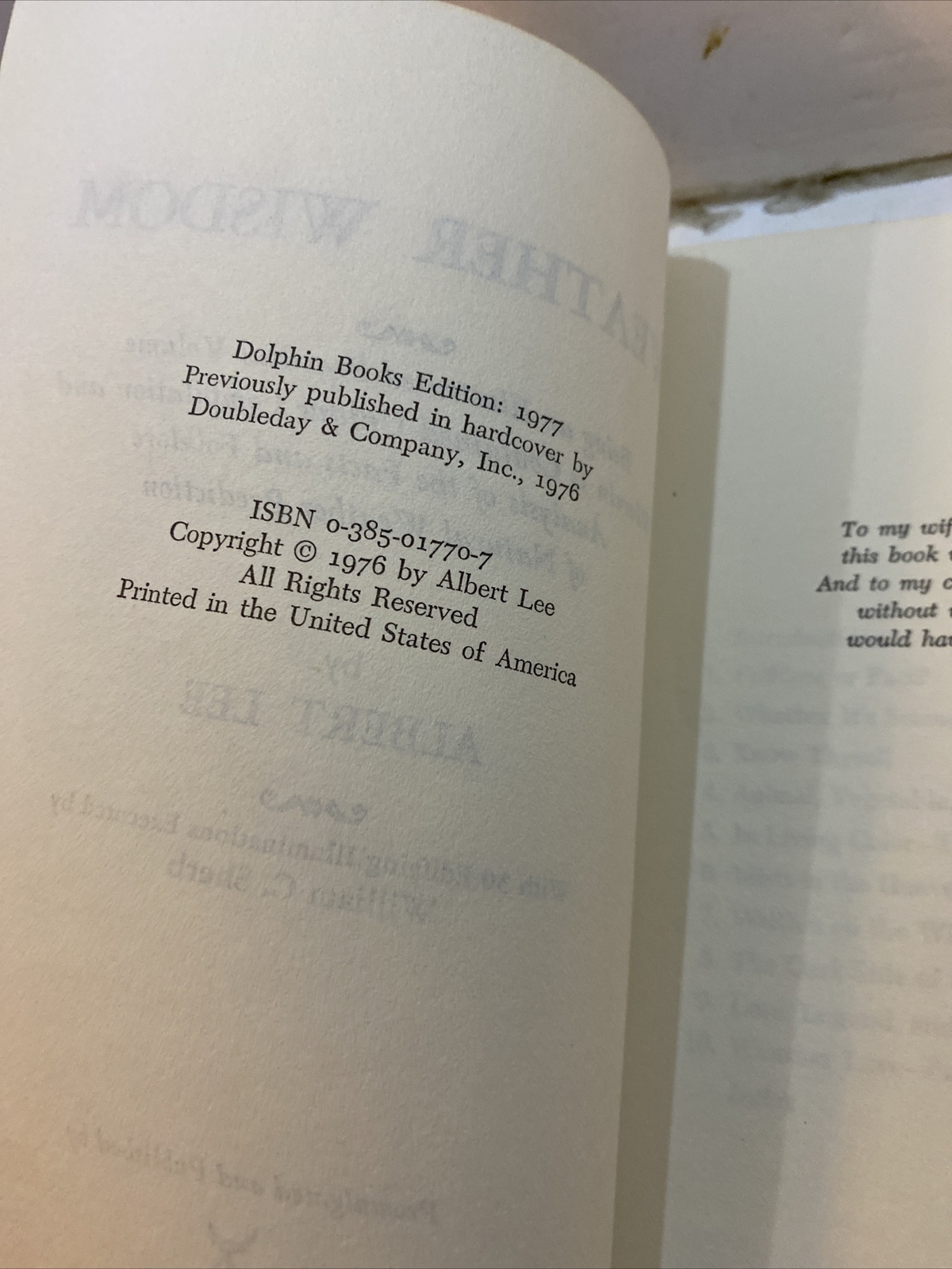 Weather Wisdom – Albert Lee (Paperback, 1977)