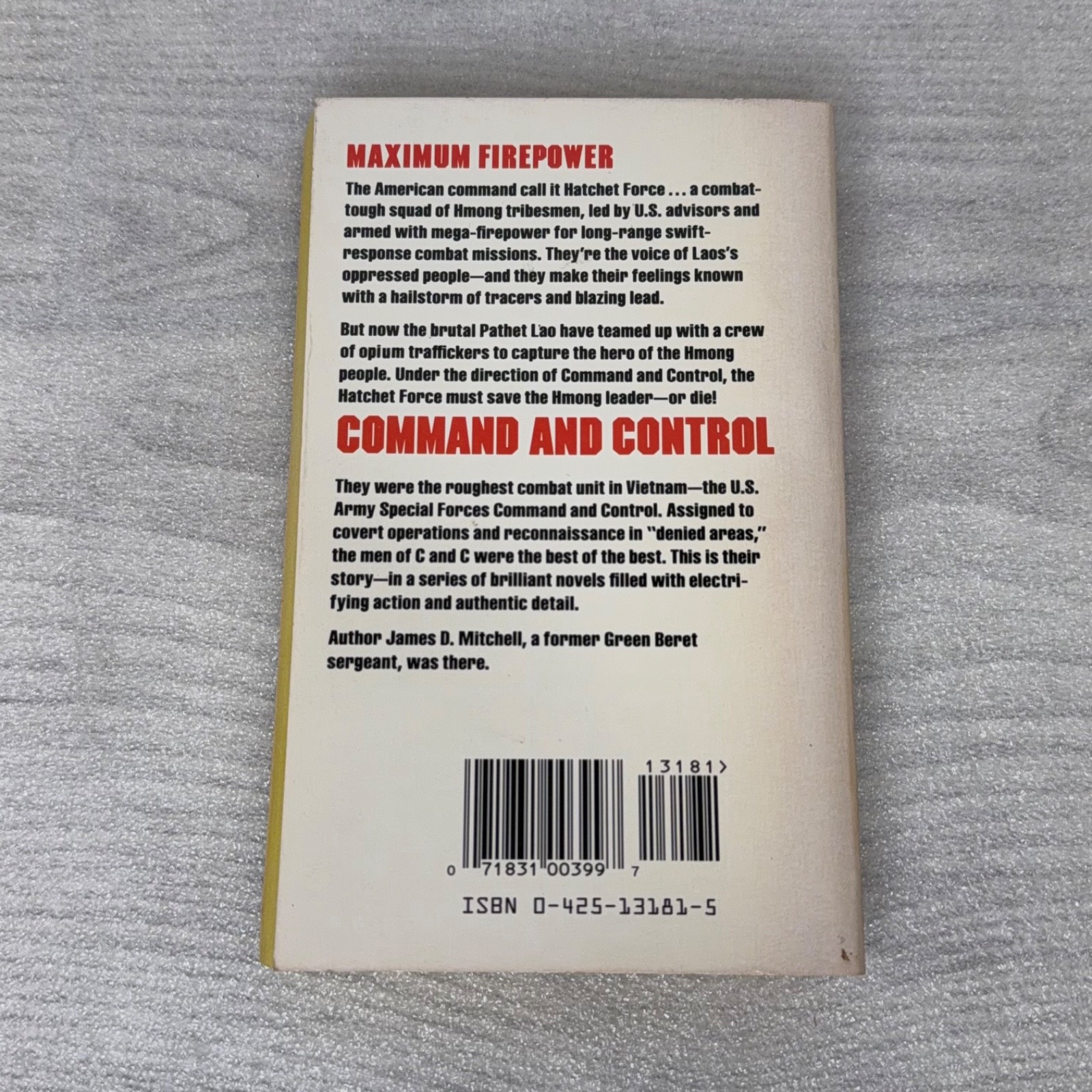 Command and Control #5: Hatchet Force by James D. Mitchell Action First Printing