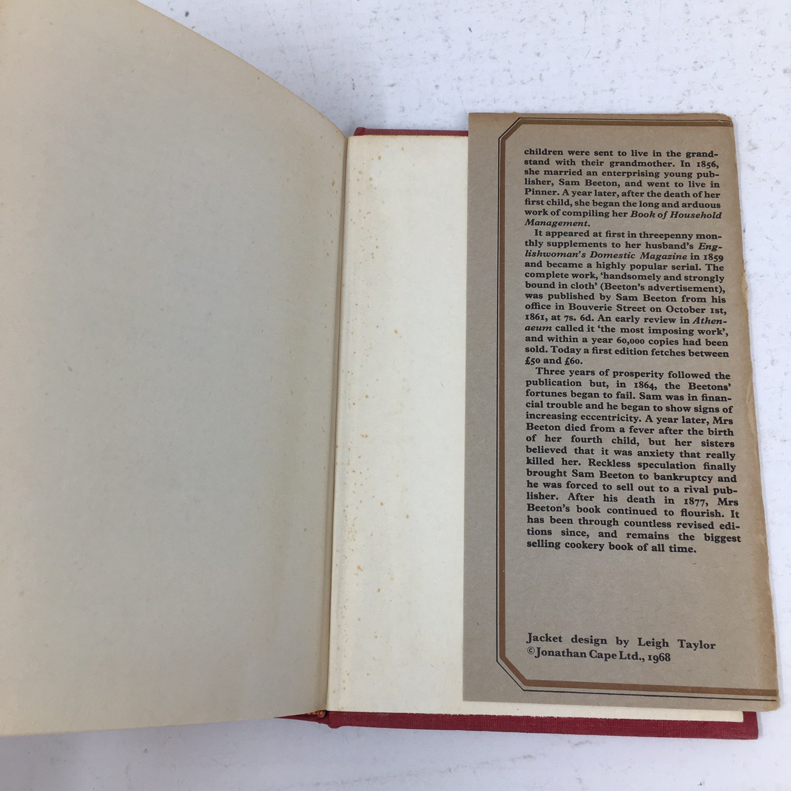 Beeton’s Book Of Household Management 1st Ed. Facsimile 1969 by Mrs. Beeton