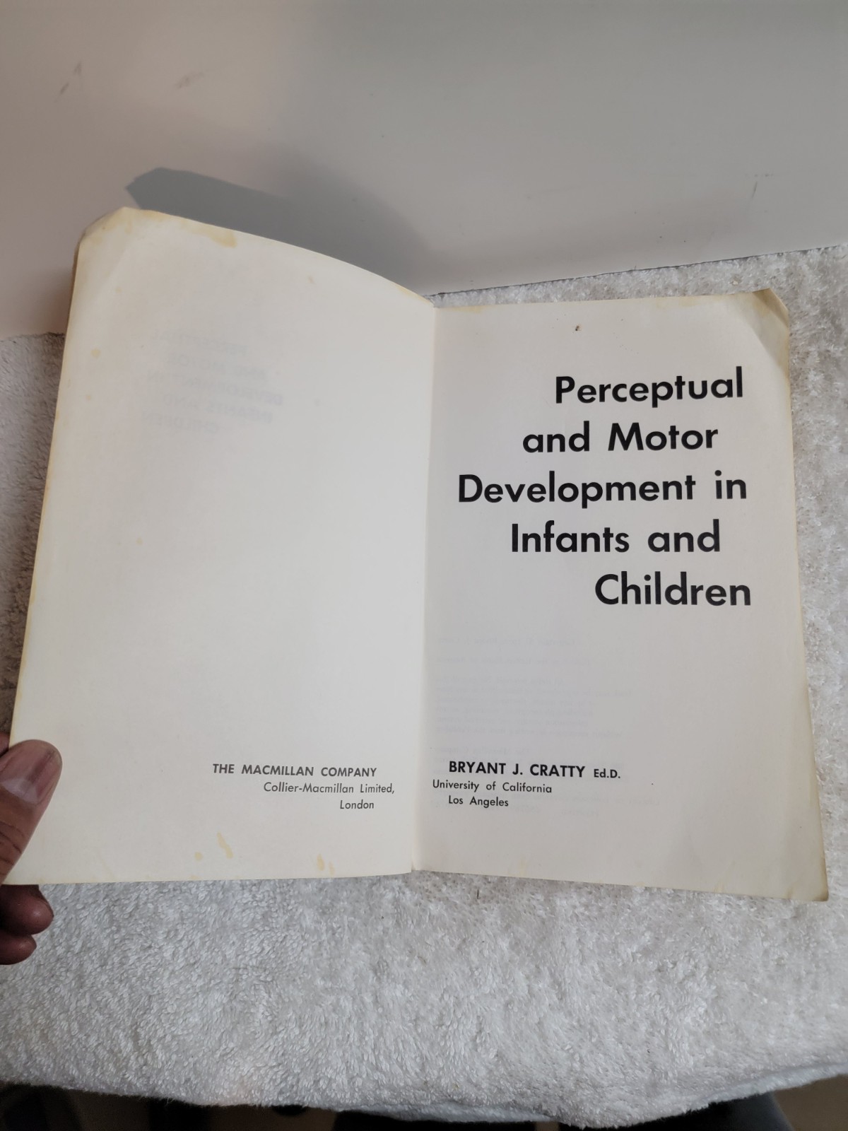 Perceptual and Motor Development in Infants and Young Children Br