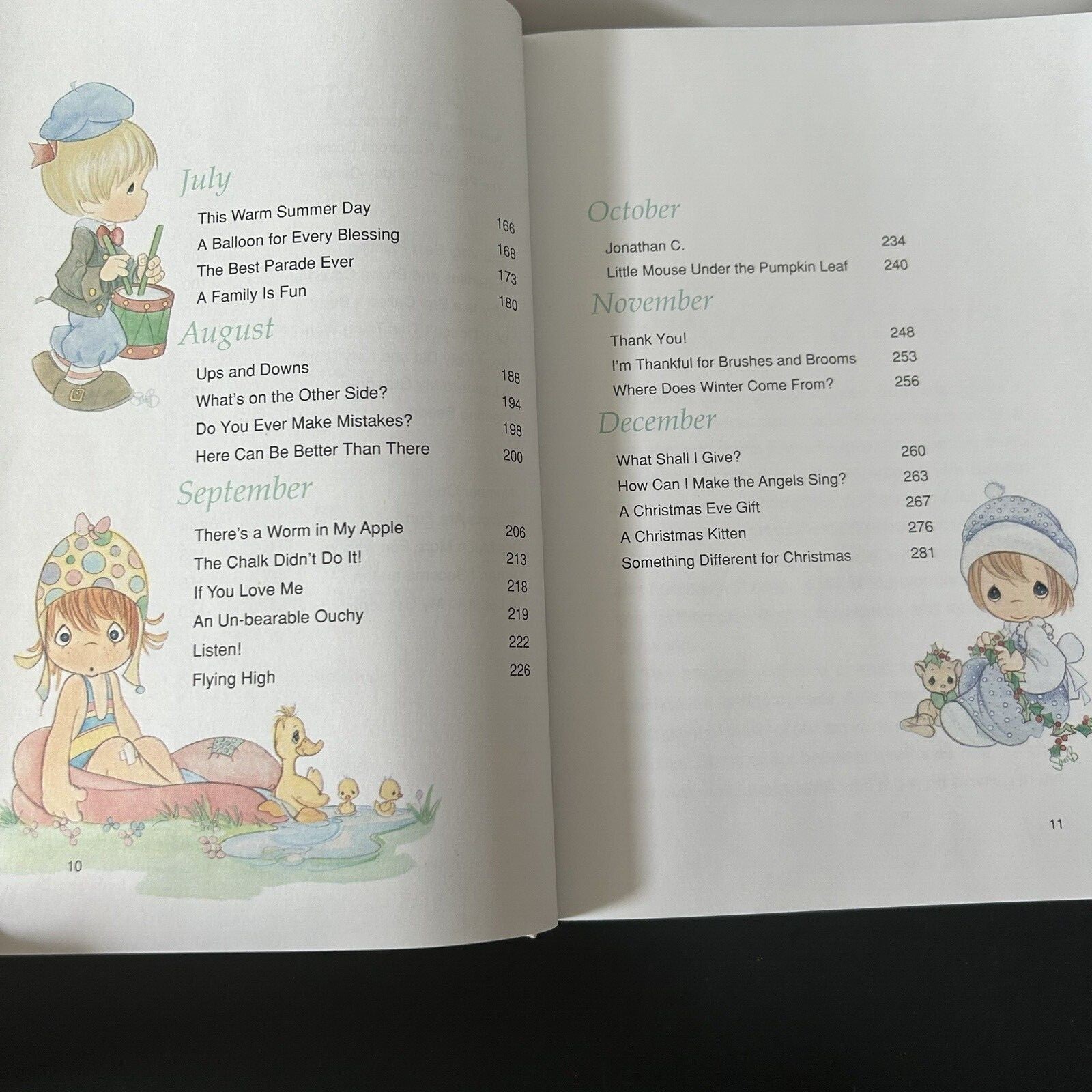 Precious Moments Book Hardcover Through-the-Year Stories 286 Pages Print USA