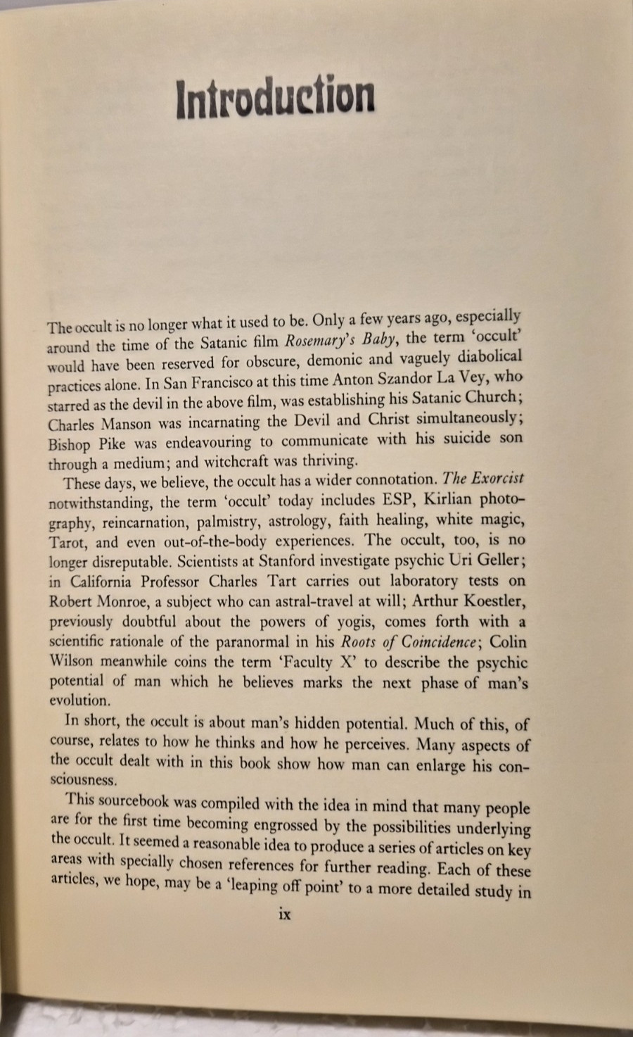 The Occult Sourcebook: Drury/Tillett PB/Good+/1980 (see photos:)