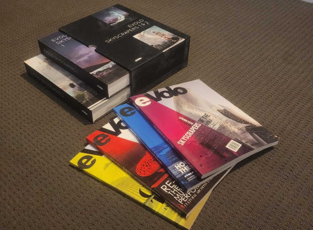 Evolo Skyscrapers 1 & 2 Architecture books Second Edition Box Set + 4 Magazines