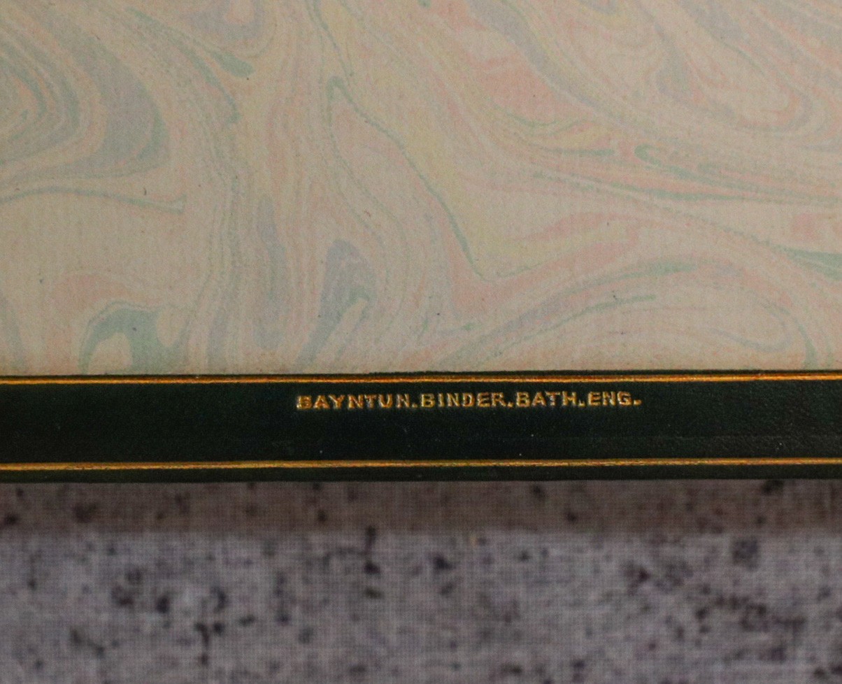 Sage Stuffing Green Goslings H Rowley 1872, Full Leather Fine Binding by Bayntun