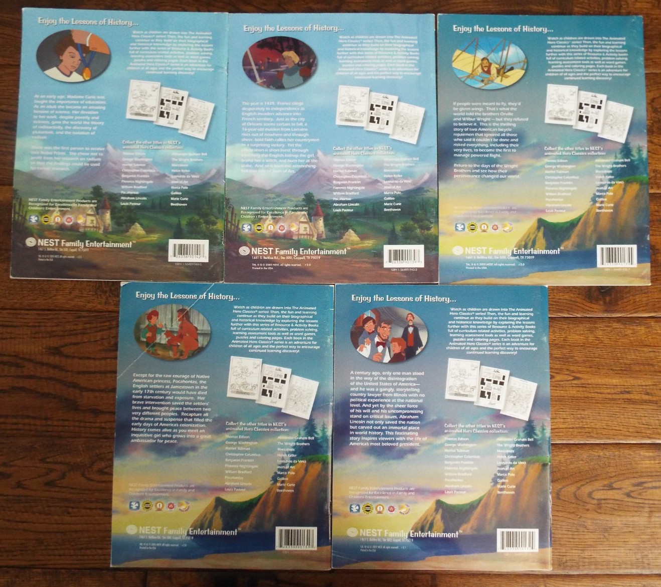 Lot 5 Animated Hero Classics Resource & Activity Book NEST Learning System set b