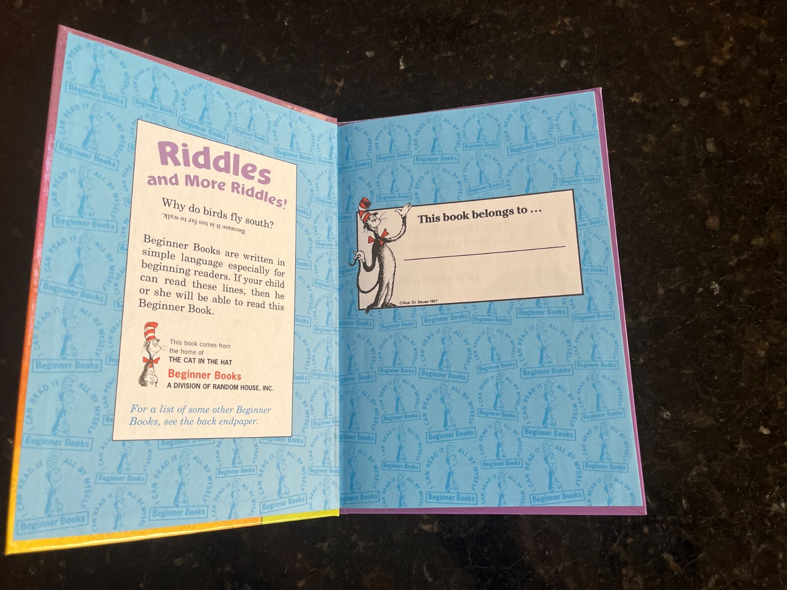 Riddles and more riddles by Bennett Cerf Seuss Beginner Book HC 6.25″x8.75″ #3