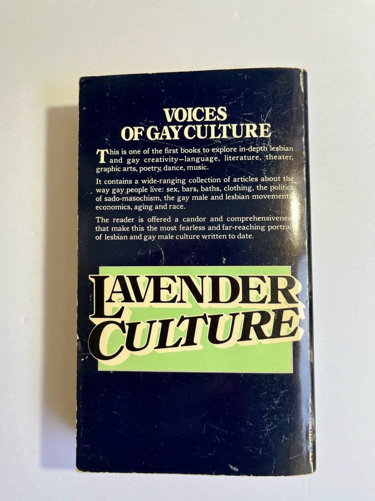 Vintage Gay Lesbian Book 1979 “Lavender Culture” LGBTQ