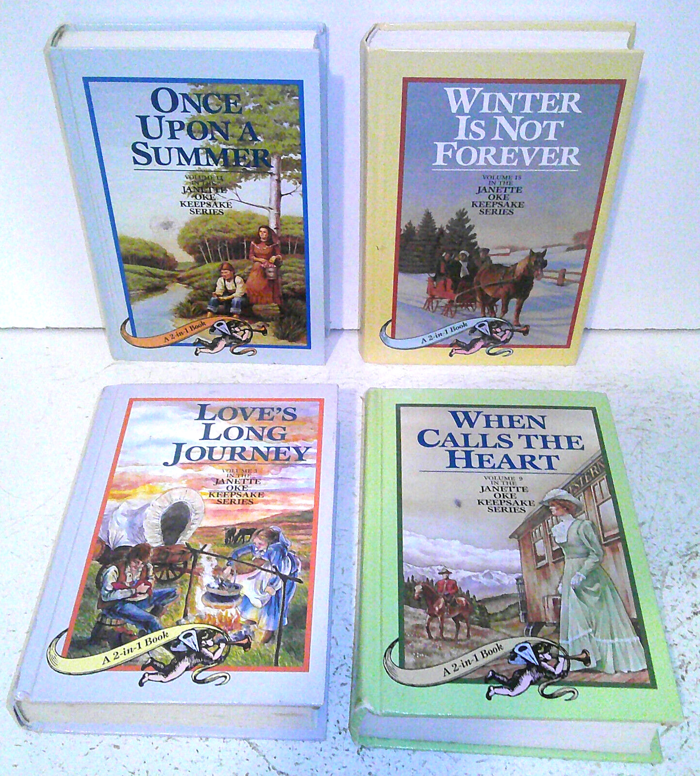 4 Janette Oke 2 in 1 Books #3,4,9,10,13-16 The Seasons of the Heart