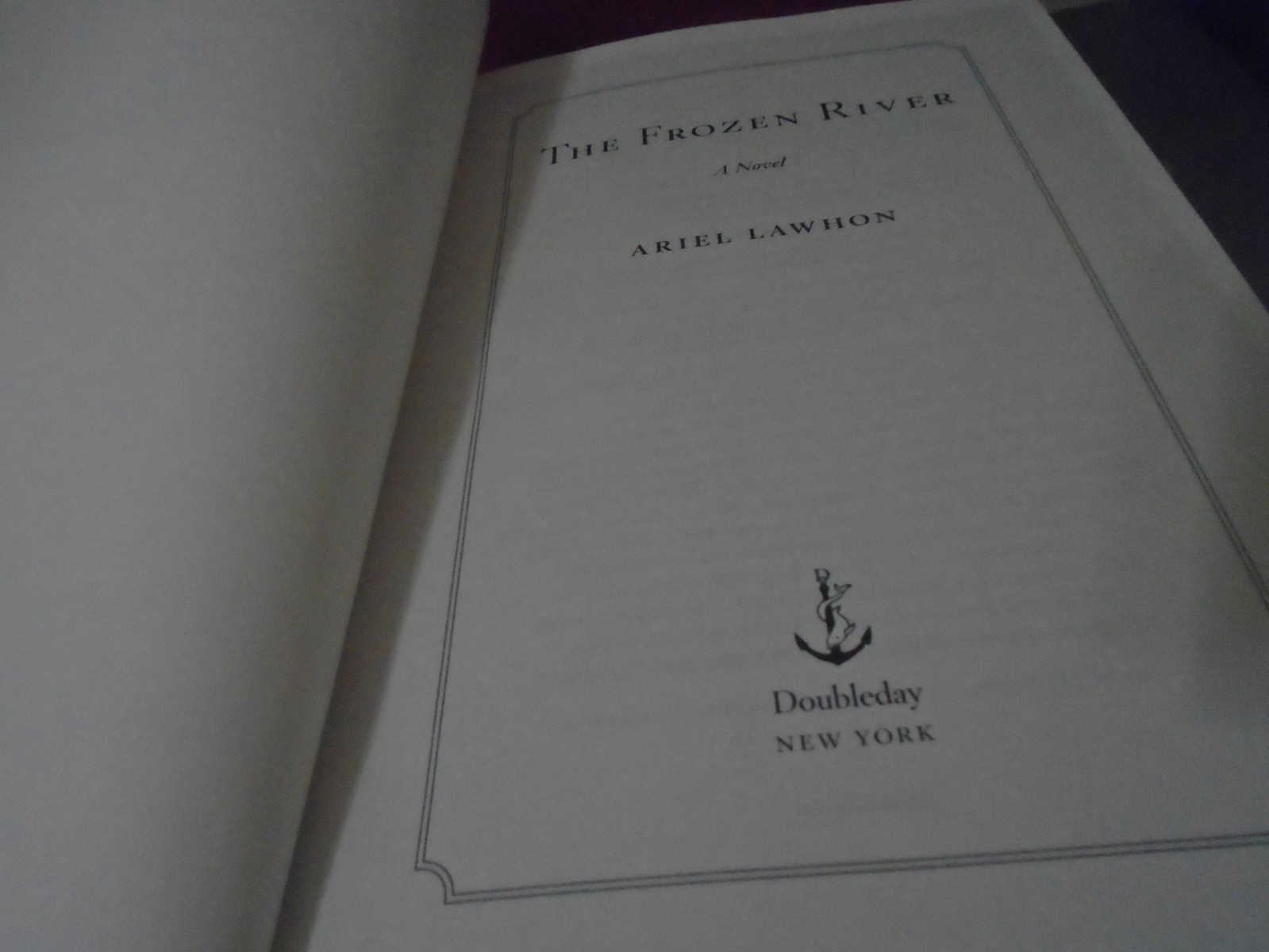 “The Frozen River” Ariel Lawhon Hardbook, great condition, jacket.