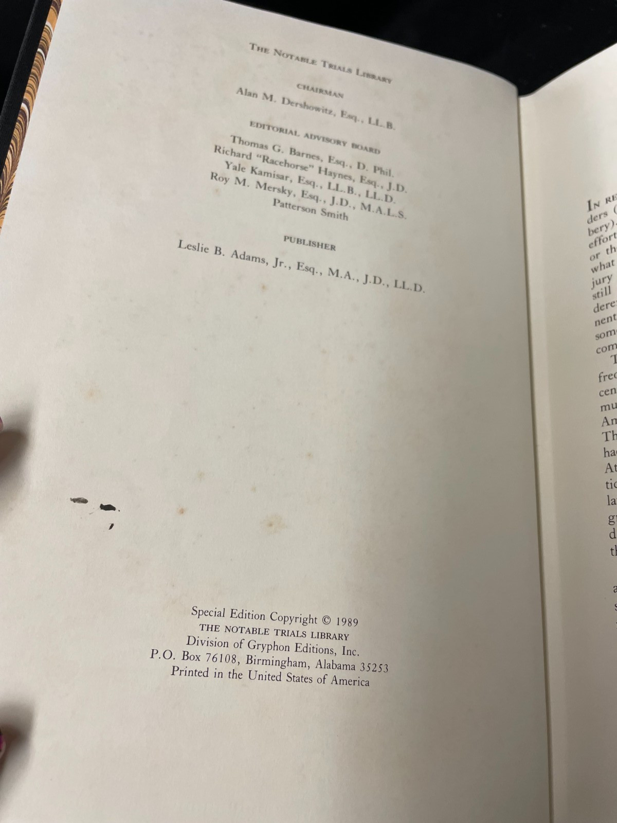 The Lindbergh Kidnapping Case- Notable Trials Library (1989, Sp.Ed.) mn5464