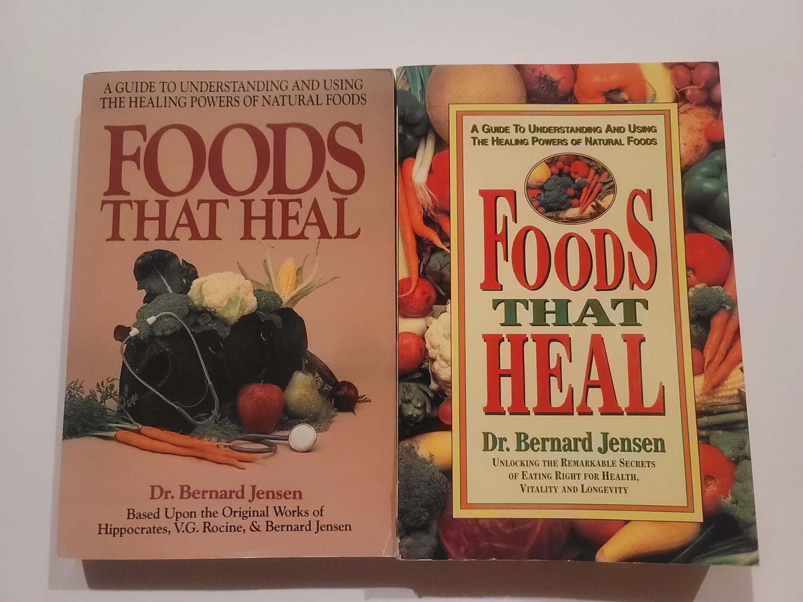 Foods That Heal By Dr. Bernard Jensen Both Papperback Set Of 2