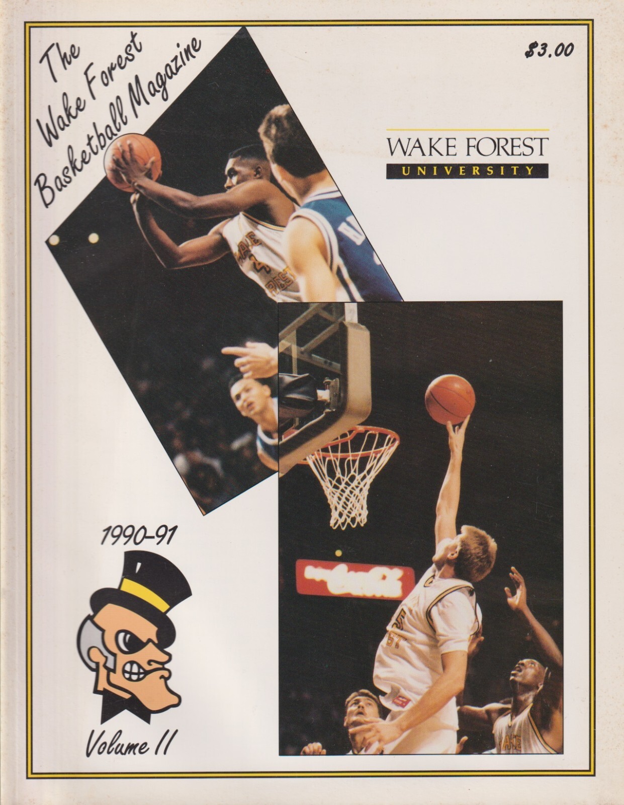 THE WAKE FOREST BASKETBALL MAGAZINE, 1990-91, VOLUME II, 128pp