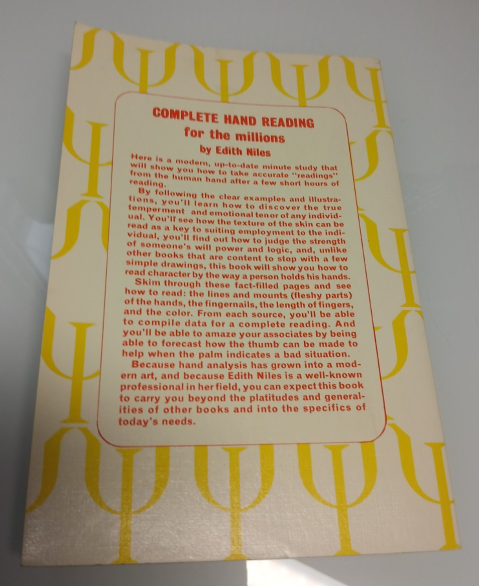 FIRST EDITION Complete Handing for the Millions by Edith Niles (1970 Trade Paper