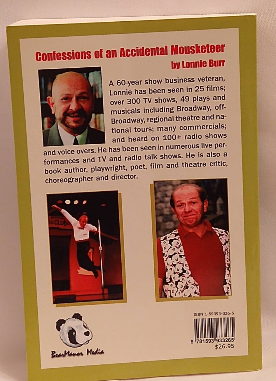 Confessions of an Accidental Mouseketeer by Lonnie Burr, Paperback 2009 Signed