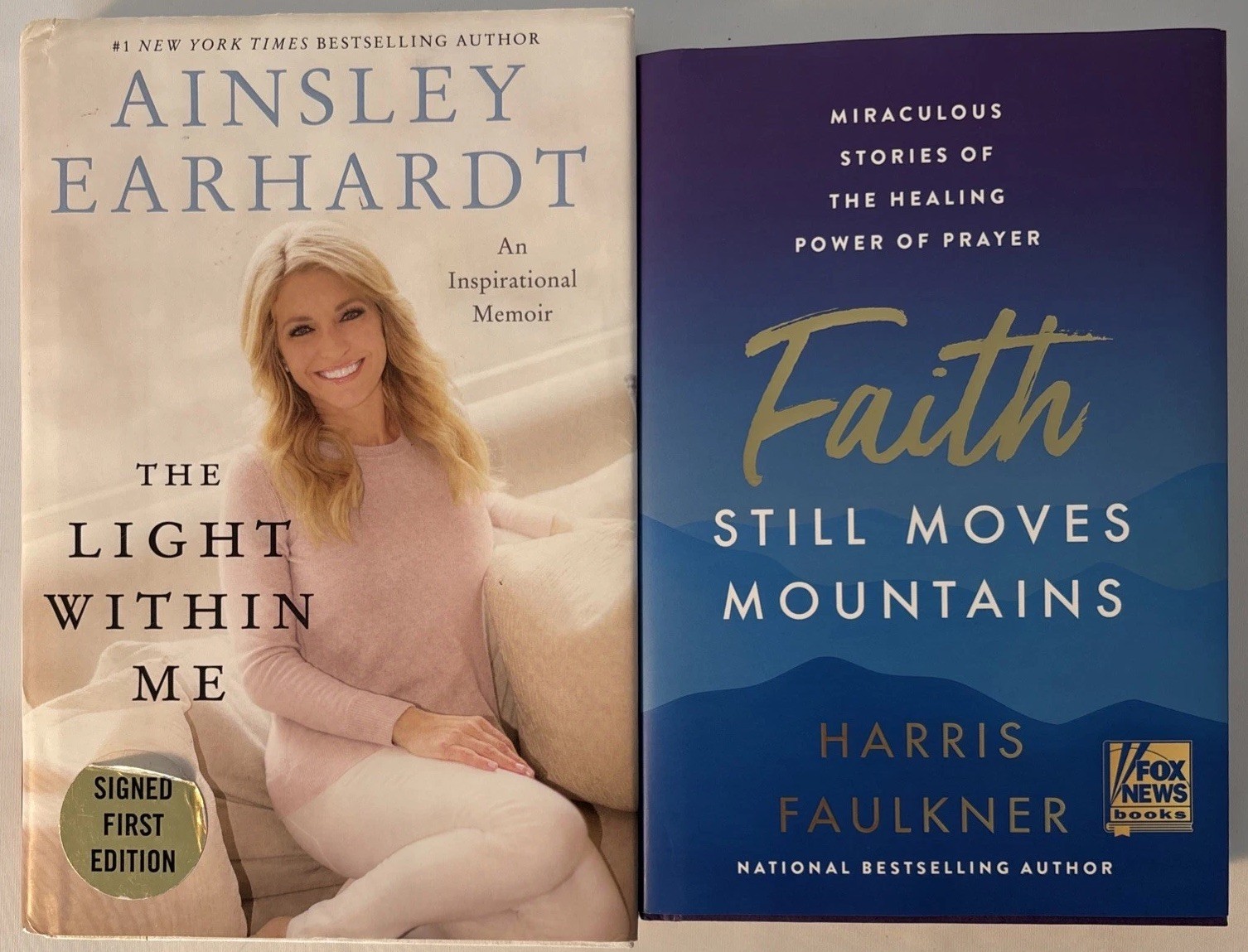 Christianity Book Lot/2-Ainsley Earhardt/Light SIGNED-Harris Faulkner/Faith-Fox