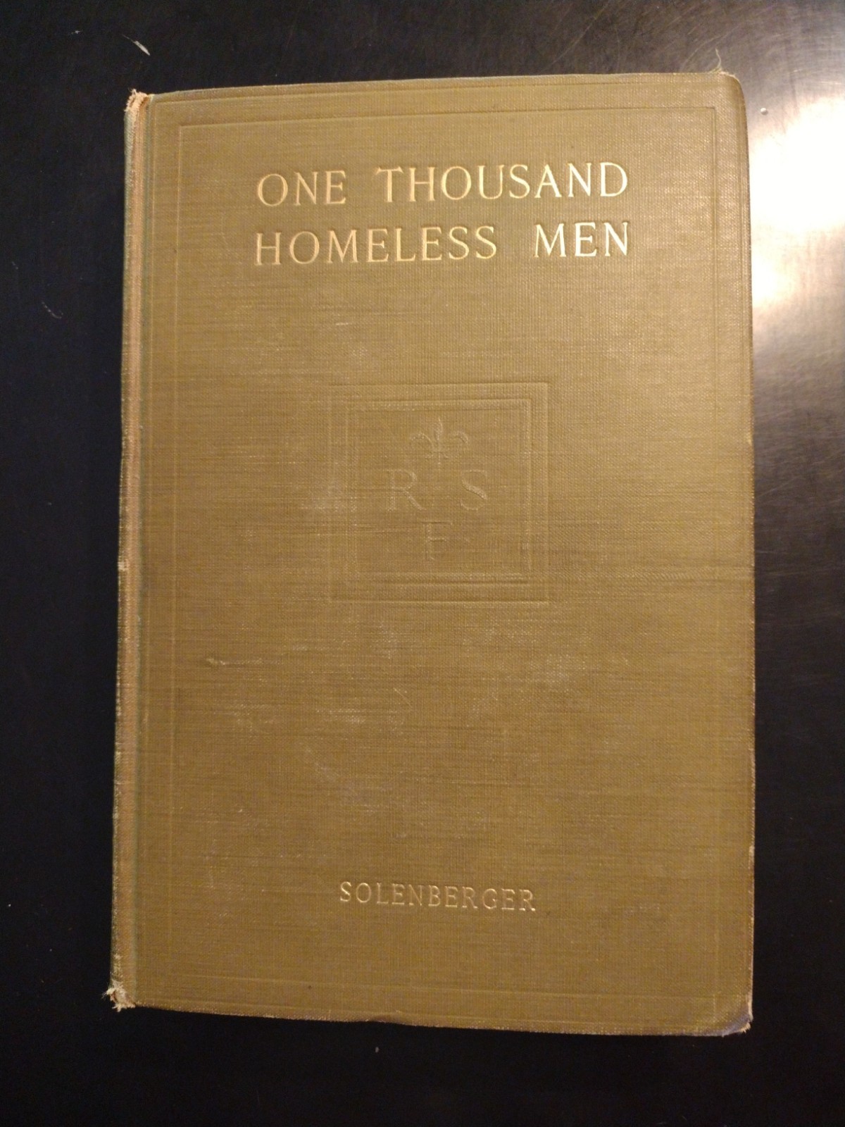 ONE THOUSAND HOMELESS MEN. Study of Original Records. Alice W. Solenberger 1911