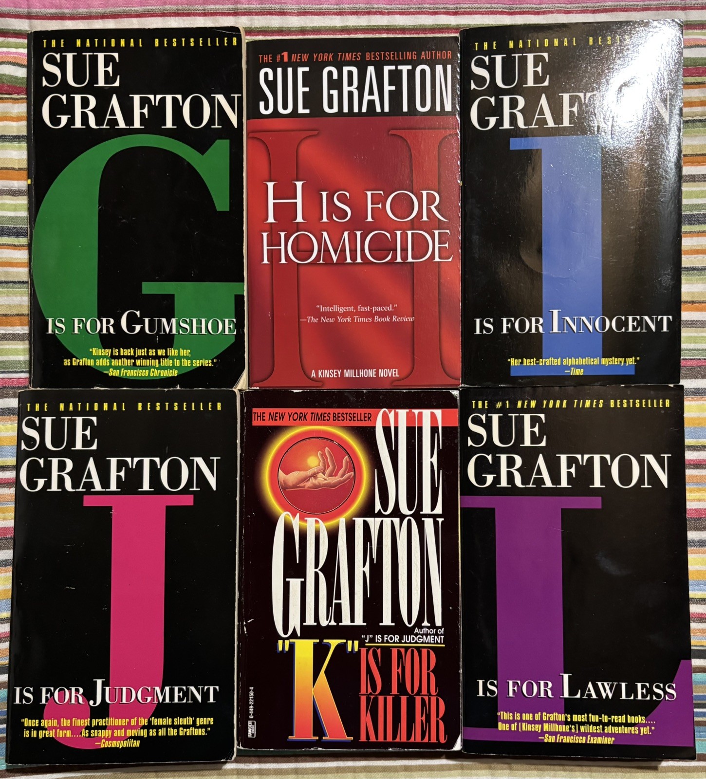 26 Sue Grafton Complete Set A-Y, Plus Kinsey & Me, Female Sleuth Mixed Lot