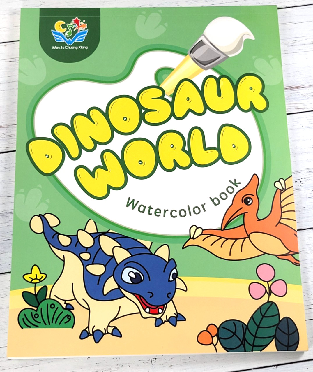 DINOSAUR WATERCOLOR POSTCARD BOOK Dinosaur World Coloring Book – 20 Pages