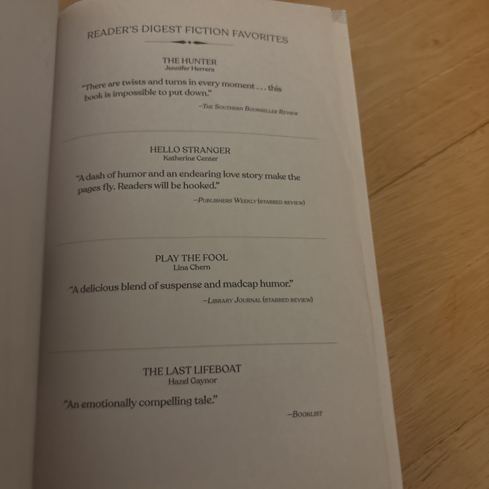 Reader’s Digest FICTION FAVORITES! Paperback Volume 395