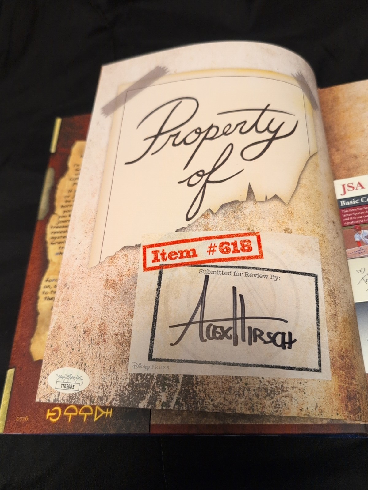 Gravity Falls Journal 3 Signed Alex Hirsch JSA Authenticated