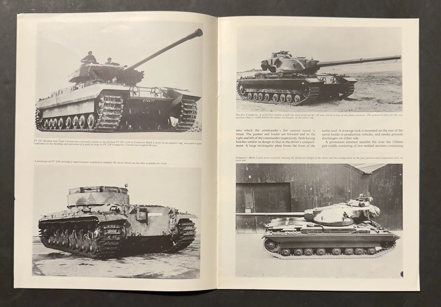 AFV Weapons Profile No. 38 Conqueror Heavy Gun Tank 1972 1st Ed. Reference-Vtg