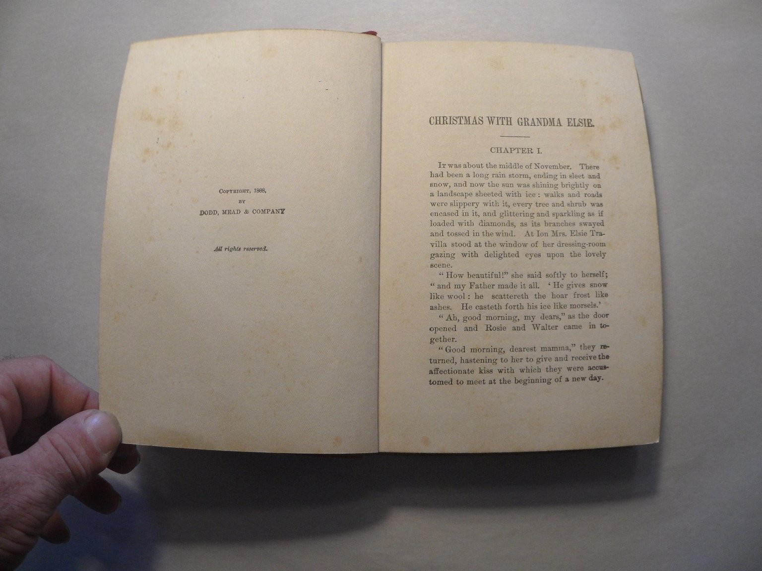 Christmas With Grandma Elsie Martha Finley 1888 Vintage Hardcover Dodd Mead