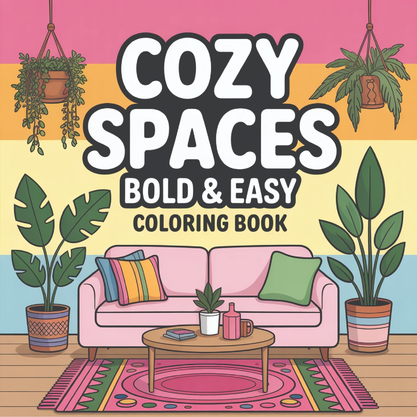 Cozy spaces coloring book