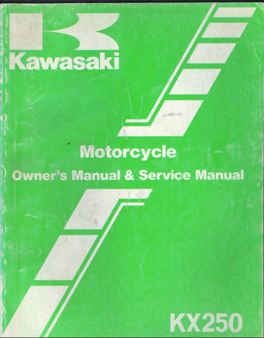 1987 Kawasaki KX250-E1 Owner’s Manual & Service Manual 99920-1366-01 MN2925