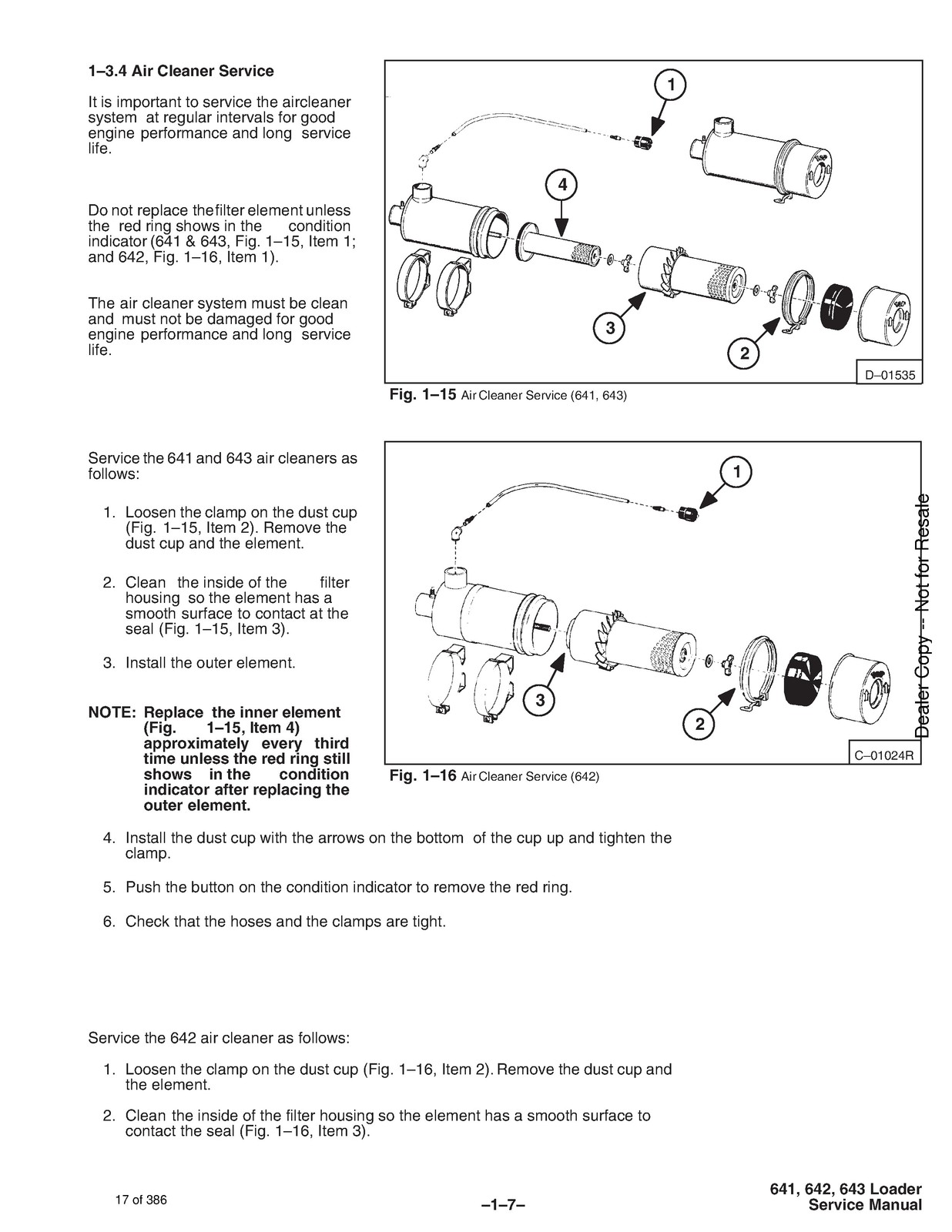 BOBCAT 641 642 643 H Series Skid Steer Loader Service Manual 1996, FOLDOUTS
