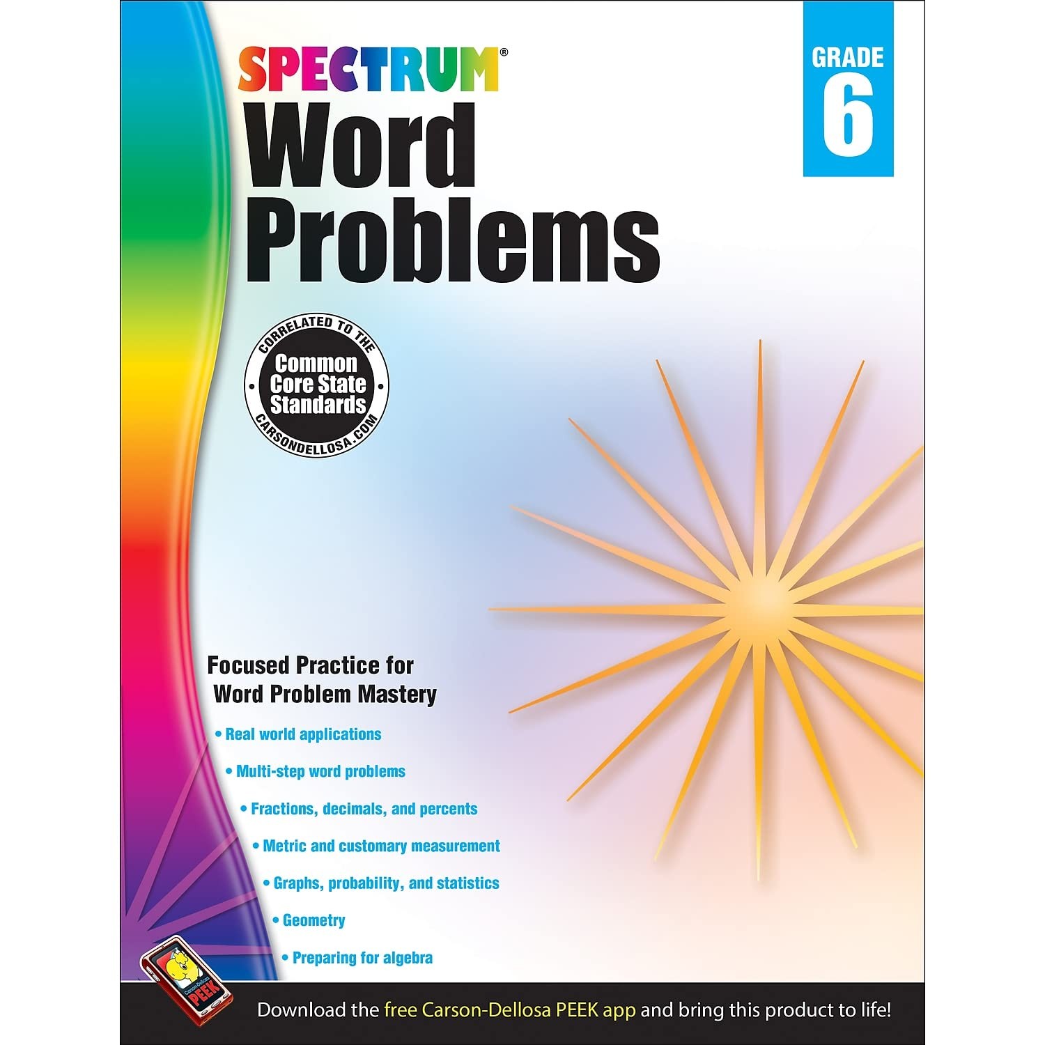 Spectrum Grade 6 Word Problems Math Workbook, Ages 11-12, 6th Grade Math Wor…