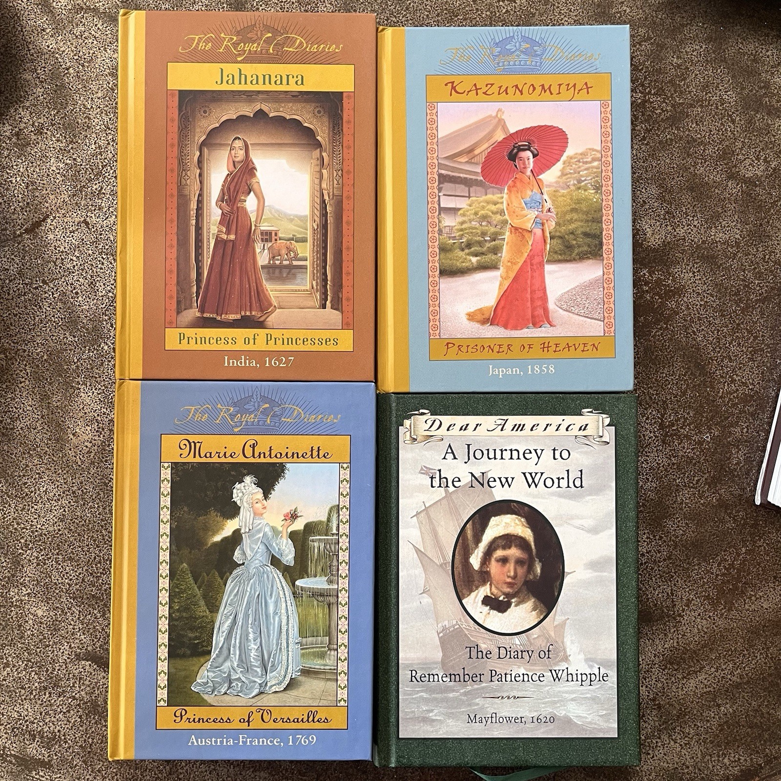 Scholastic The Royal Diaries & Dear America 4-Book Hardcover Lot Ages 9-12