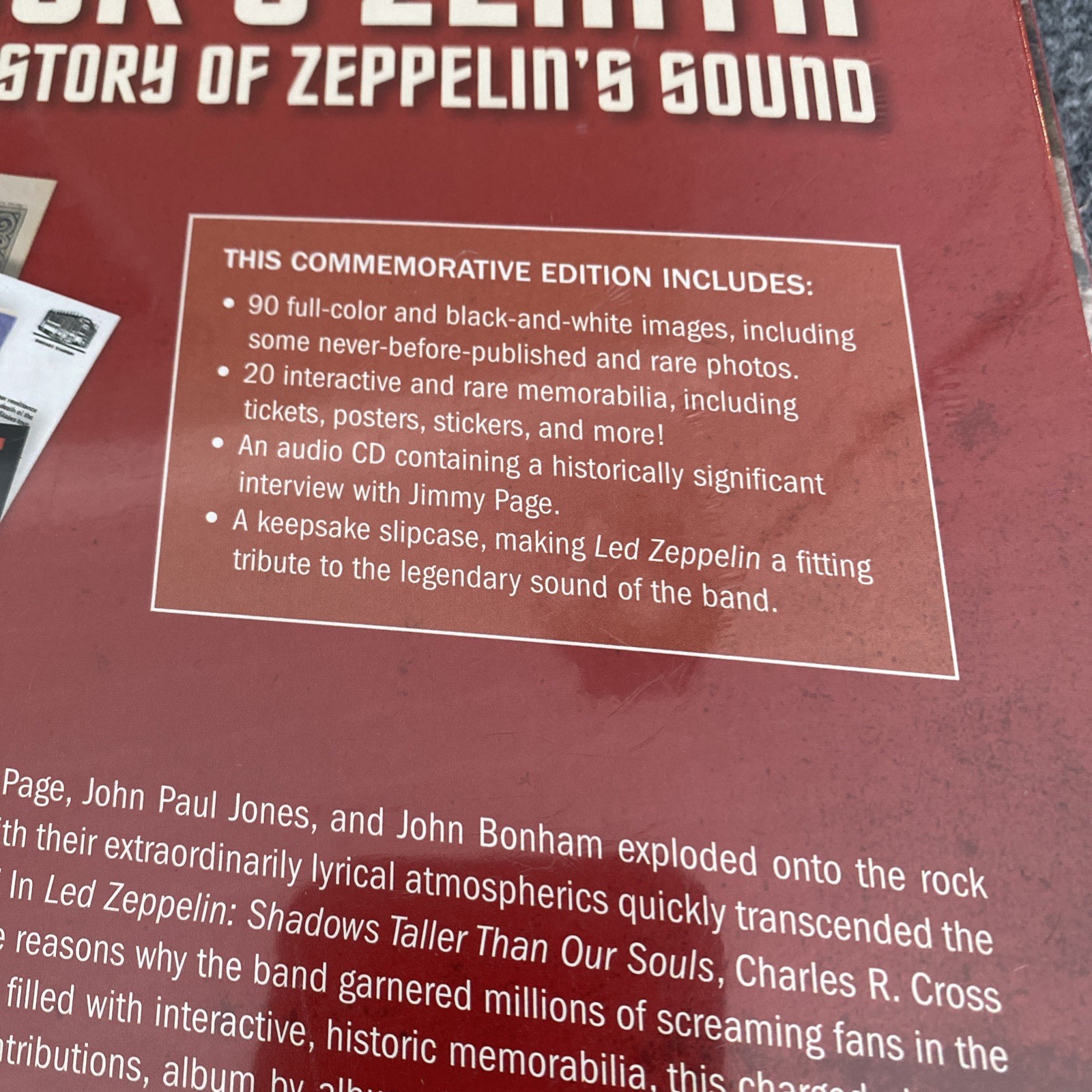 Led Zeppelin: Shadows Taller Than Our Souls By Charles R. Cross w/CD NEW SEALED