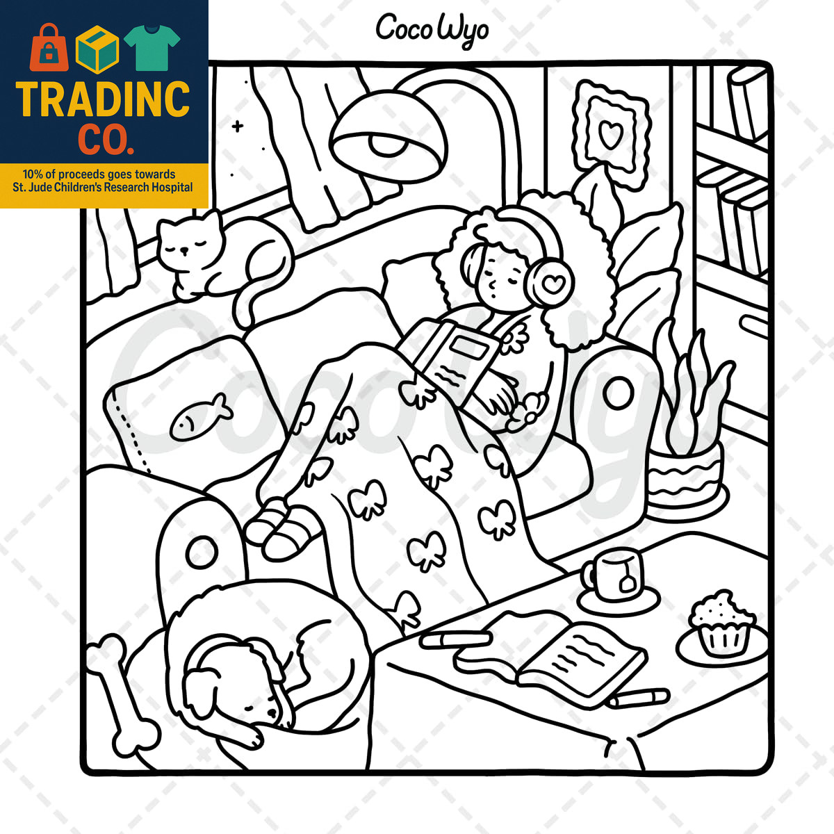 Girl Moments: Coloring Book for Adults and Teens Featuring Cute Cozy Daily Activ