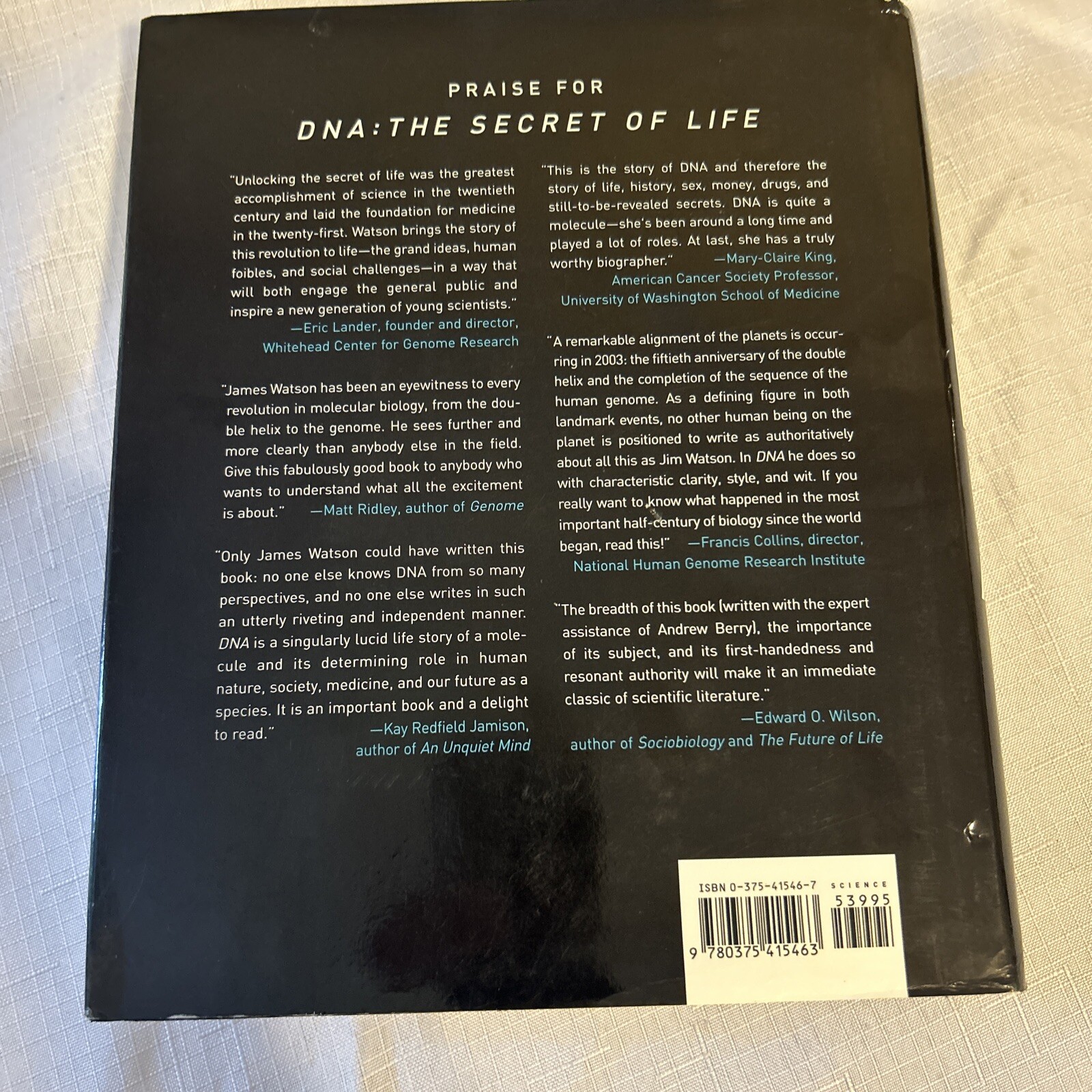 DNA by James D. Watson Knopf 2003 First Edition with Holographic Cover