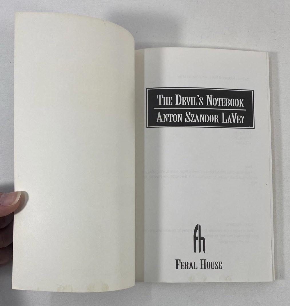 2 PB lot – The Satanic Rituals + The Devil’s Notebook – Anton Szandor LaVey