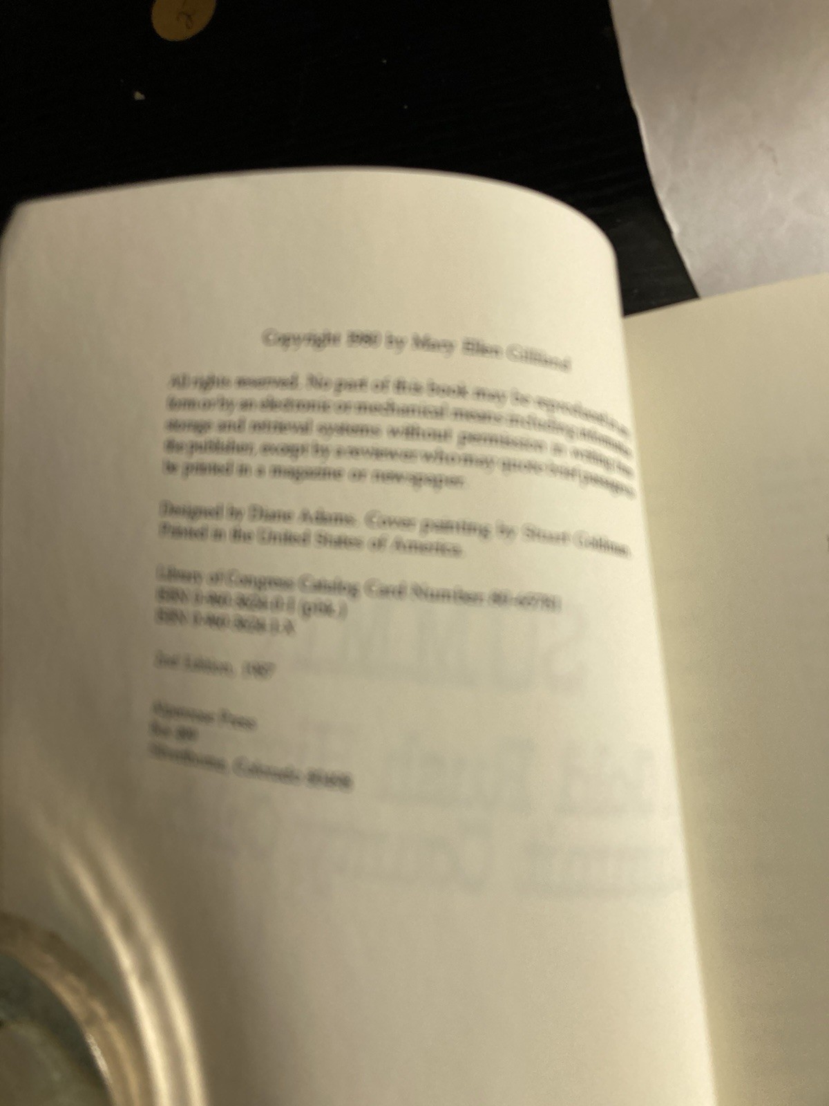 Summit, SIGNED by Mary E. Gilliland, 1987, TPB