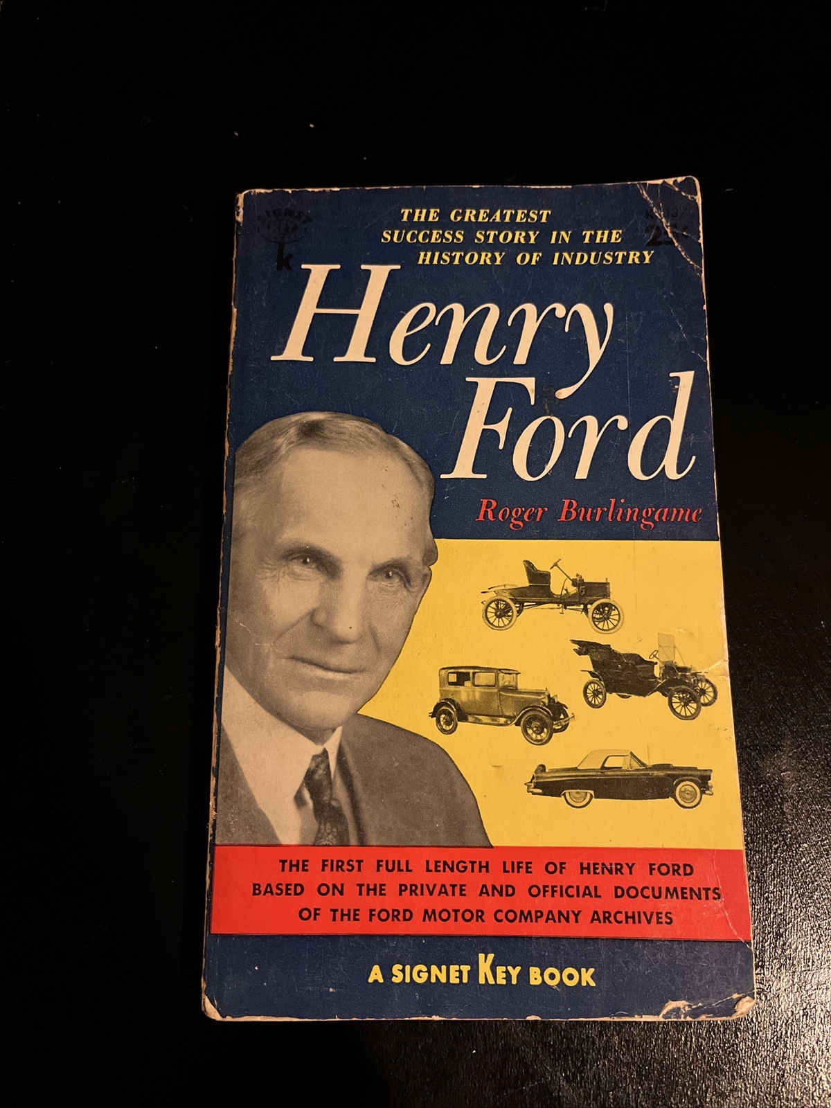 Henry Ford by Roger Burlingame Signet key Book 1956
