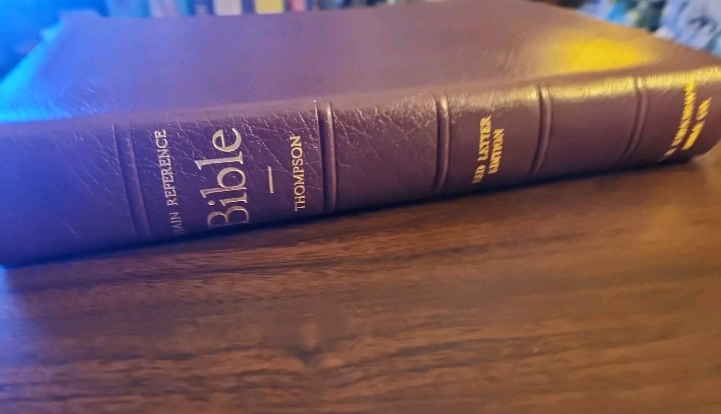 Chain Study Bible Color-Marked Themes, Genuine Leather, Kirkbridge 1964