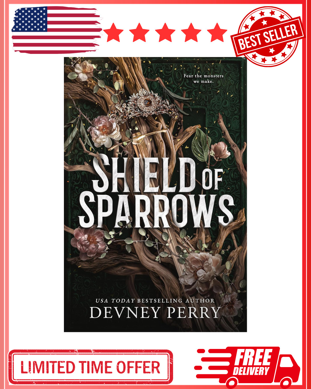 Shield of Sparrows by Devney Perry (English) Hardcover Book