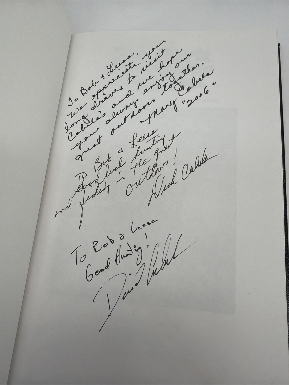 2 Hearts, 1 Passion Dick And Mary Cabela’s Hunting Chronicles Signed Leather