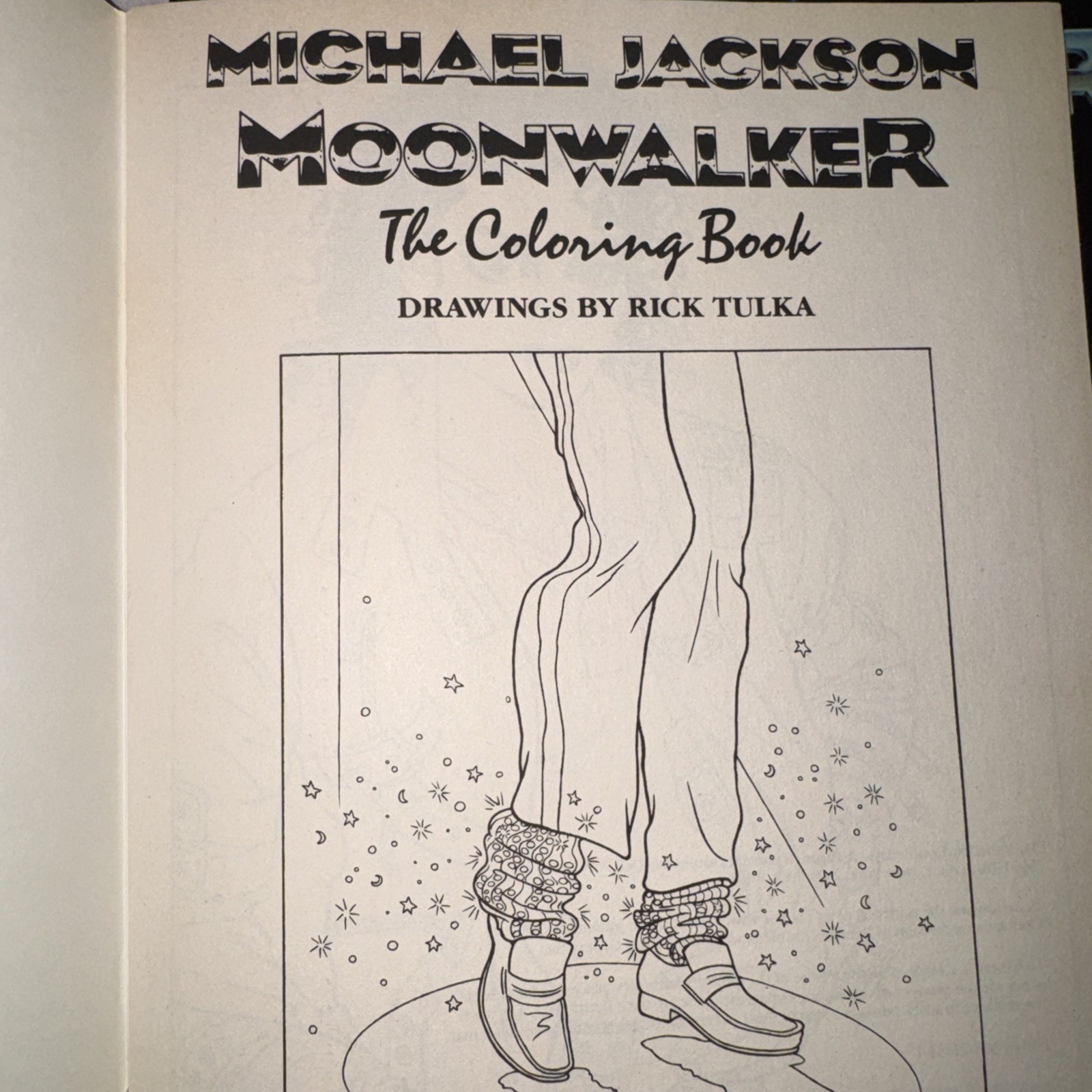 Michael Jackson Moonwalker 1988 Coloring Book (NOS)