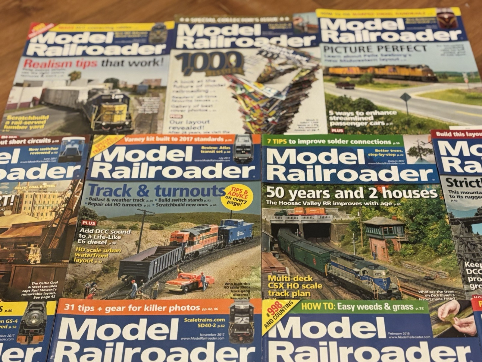 Model Railroader Magazine 2016 x 6 2017 x 9 LOT x 15 Hobbyist Collectors Color