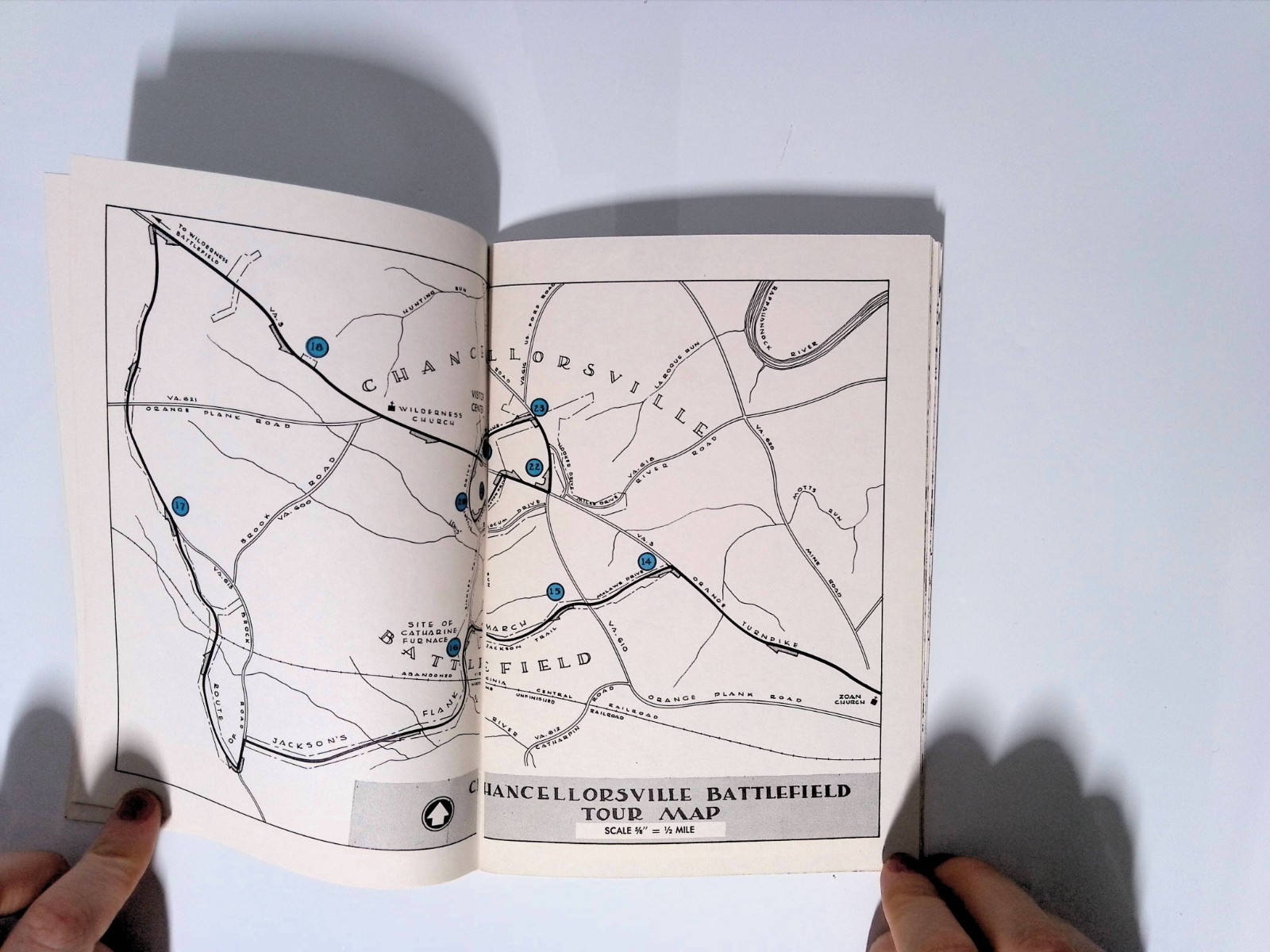 Battlefields Around Fredericksburg Self Guiding Tour Booklet 1964 Vintage Travel