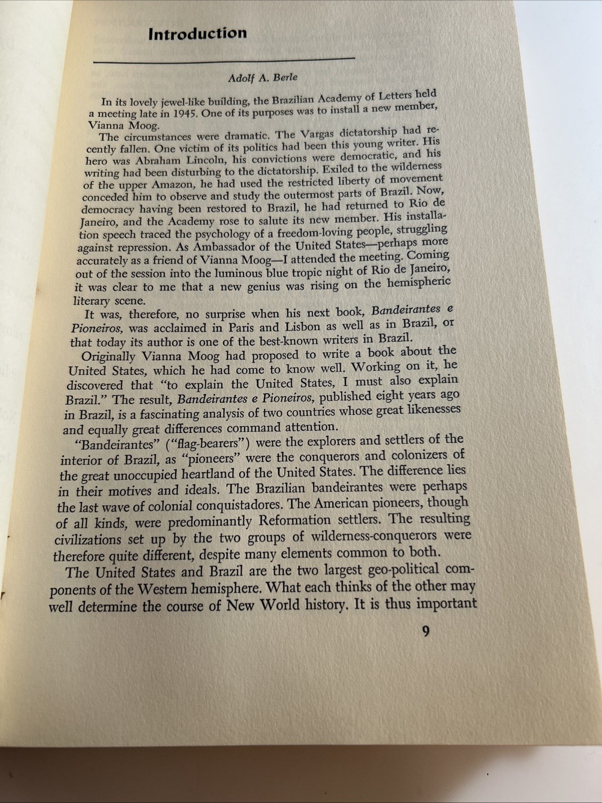 Bandeirantes and pioneers Vianna Moog Rare Book 📕 xlib 2917