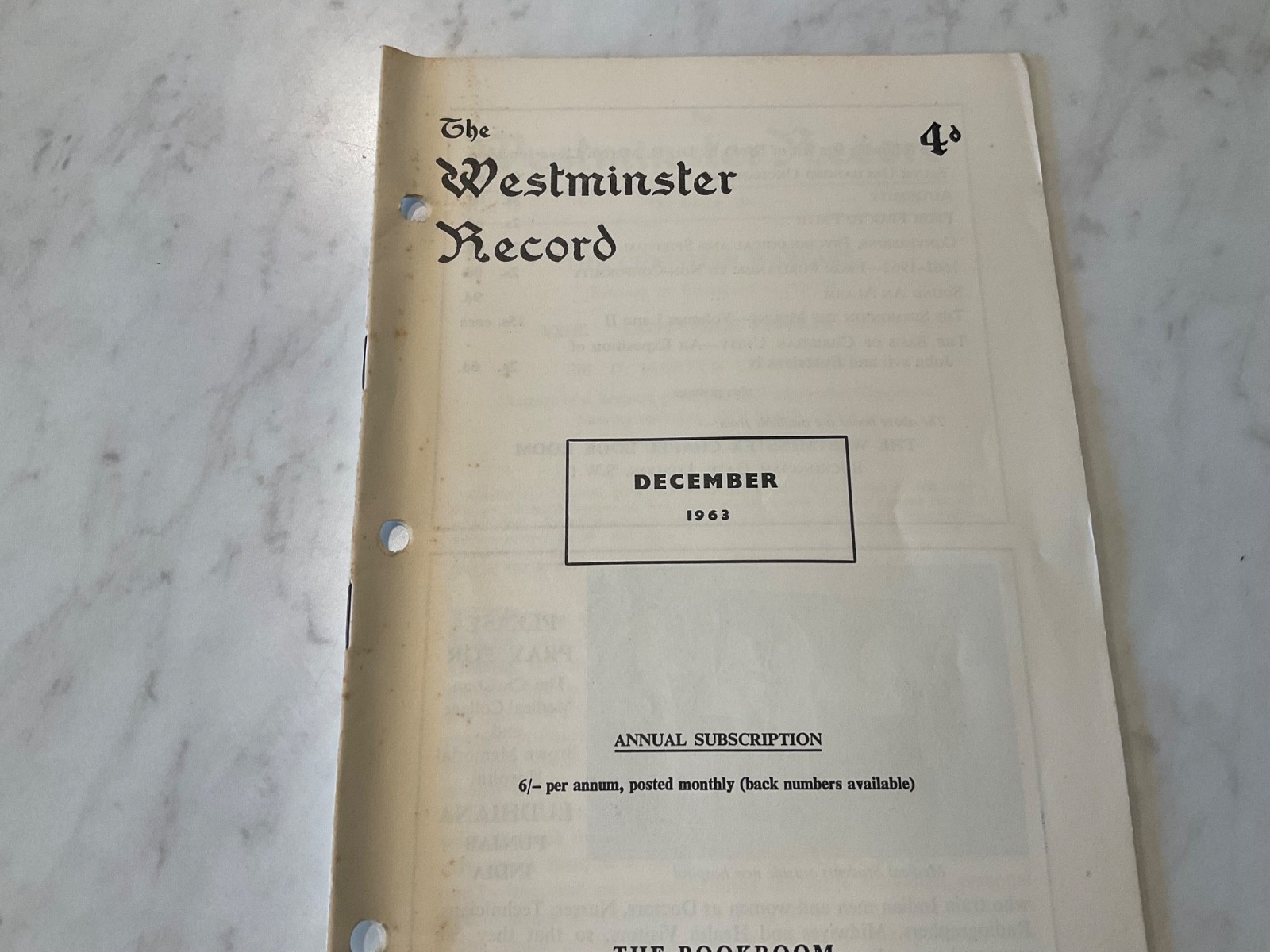 The Westminster Record Martyn Lloyd Jones December 1963 Knowledge Puffs Up